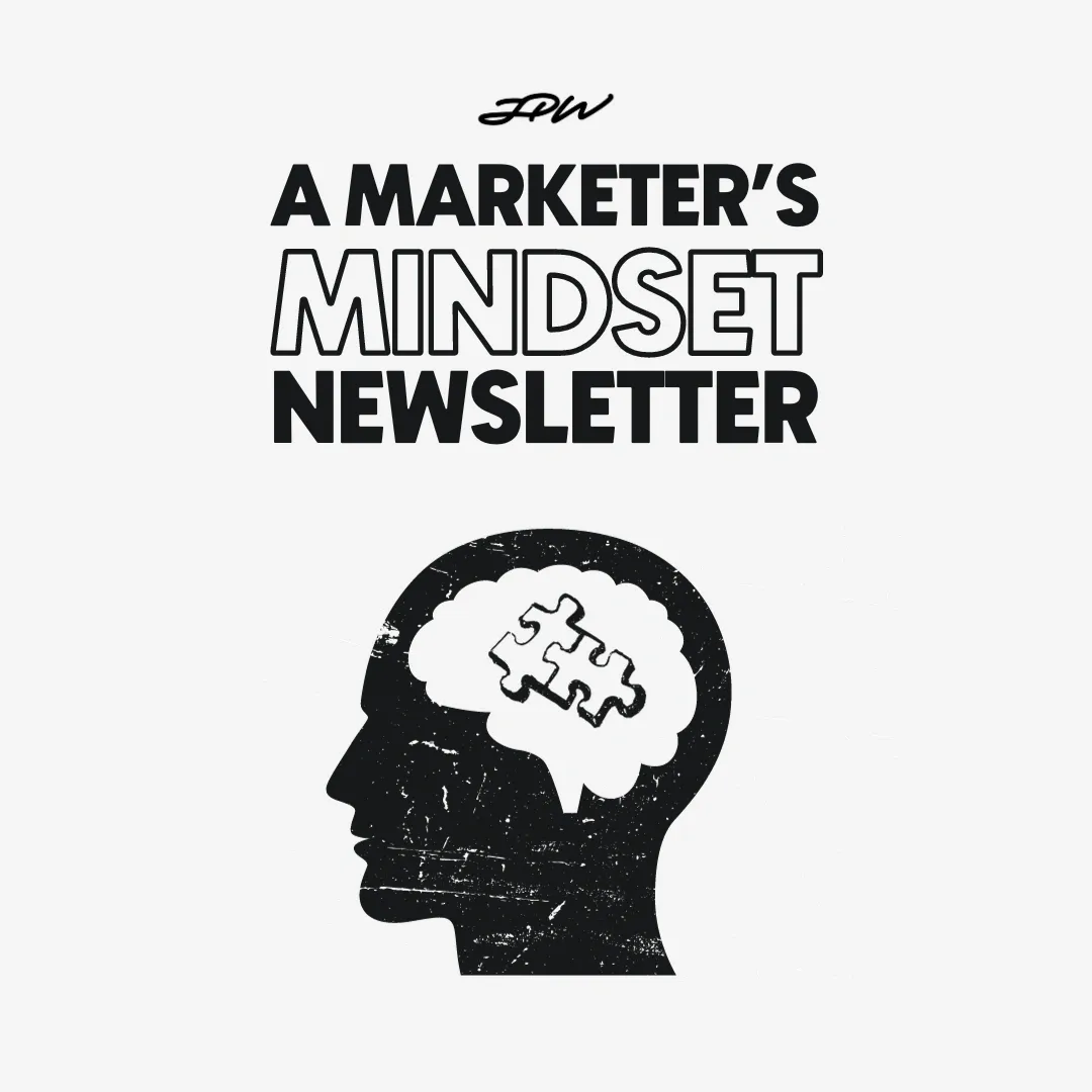 Front cover for the newsletters 'a marketers mindset'