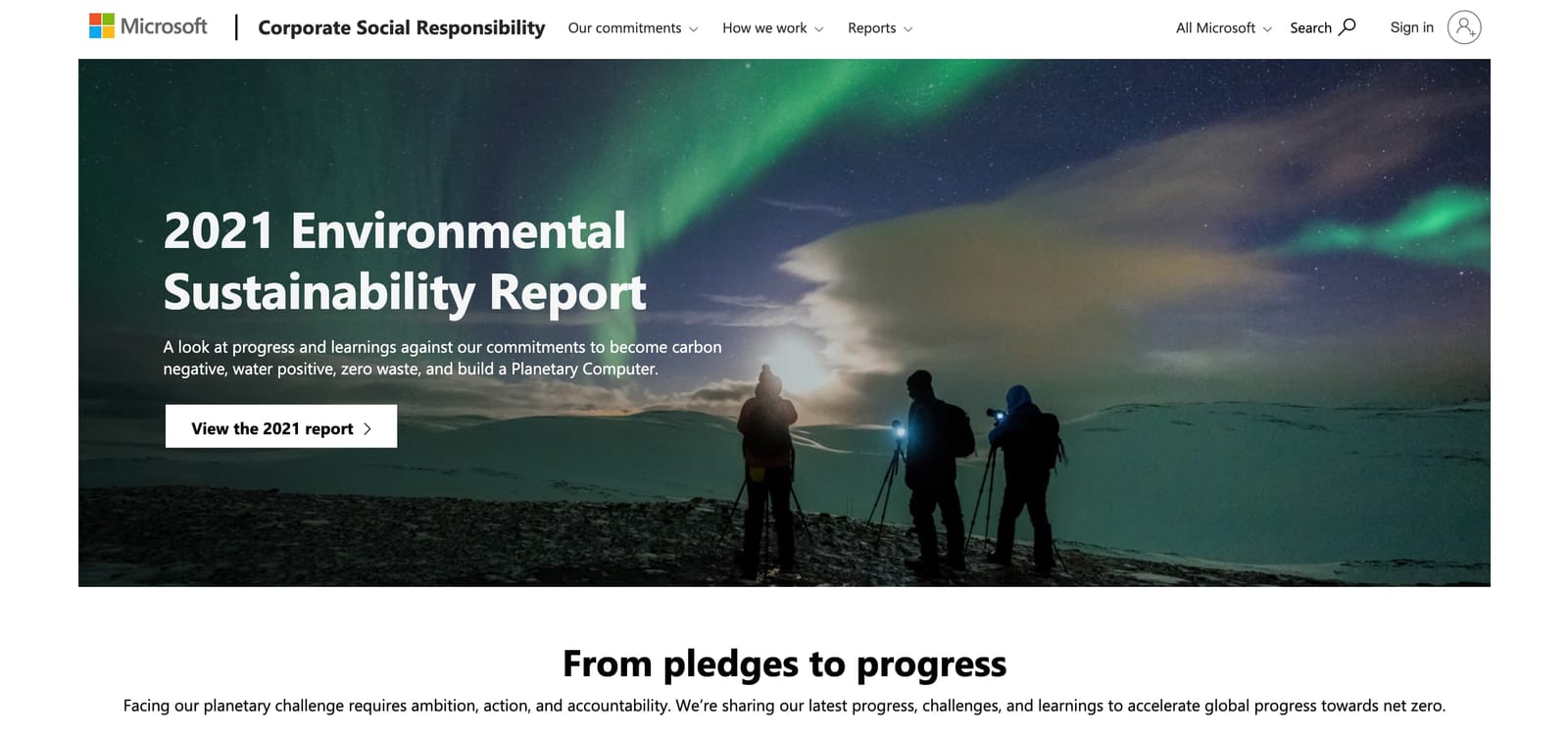 Microsoft Release Annual Sustainability Report