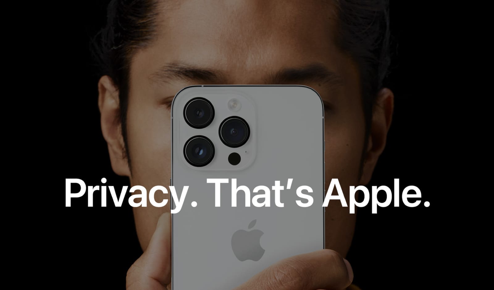Apple advert for promoting commitment to customer privacy
