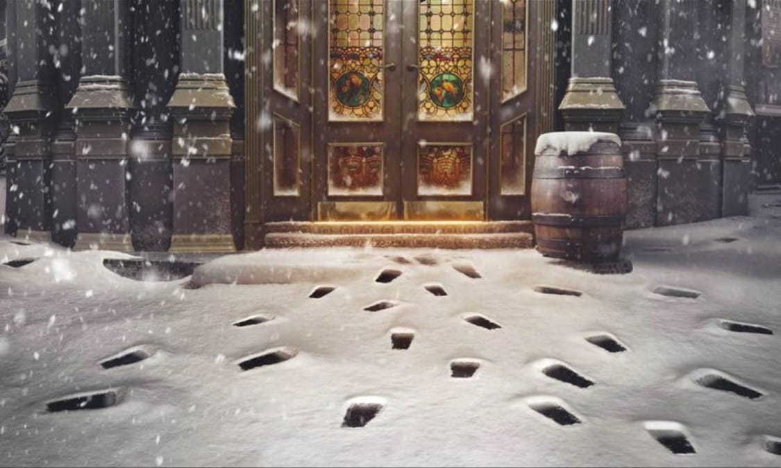Guiness Ad Pints in the Snow