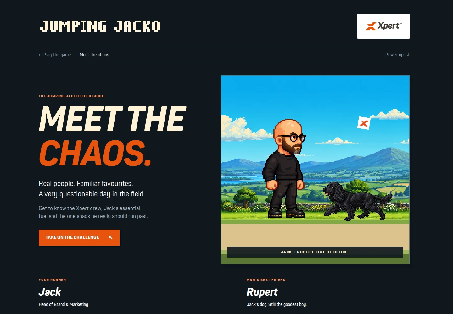The Jumping Jacko illustrated guide introduces Jack and Rupert