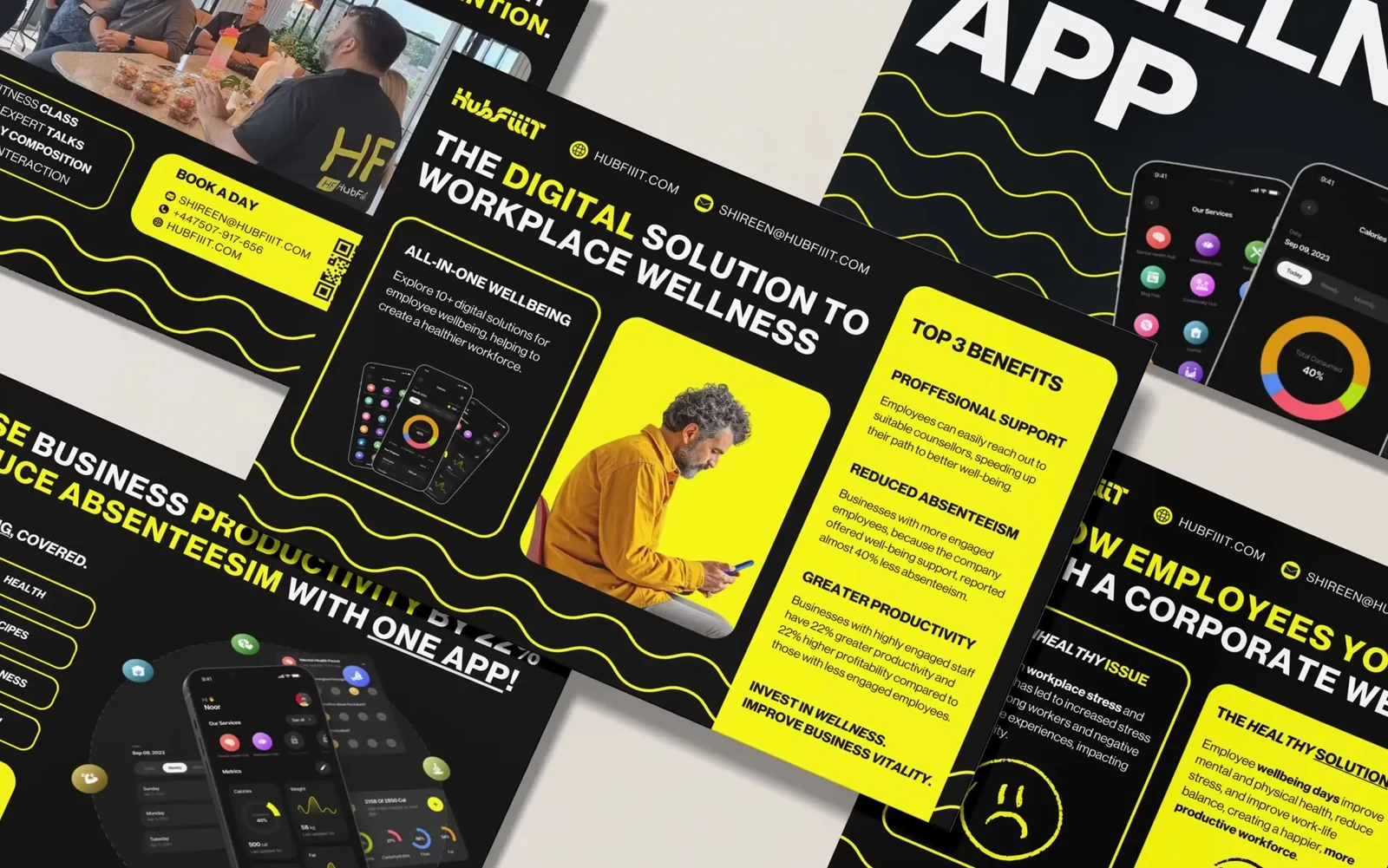 HubFiiiT original brand and workplace wellness materials